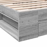 vidaXL Cadre de lit et tiroir sonoma gris 75x190 cm bois d'ingénierie