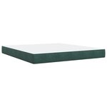 vidaXL Sommier à lattes de lit et matelas Vert foncé 180x200cm Velours