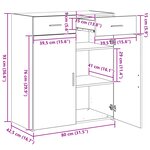 vidaXL Meuble de rangement Chêne 80x42 5x93 5 cm Bois d'ingénierie
