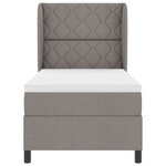 Lit Box Spring vidaXL avec Matelas en Taupe  90x190 cm  Tissu