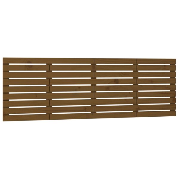 vidaXL Tête de lit murale Marron miel 206x3x63 cm Bois massif de pin