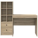 vidaXL Bureau avec rangement Chêne Sonoma Bois d'ingénierie