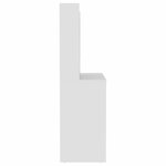 vidaXL Table de maquillage avec éclairage LED 100x40x135 cm MDF Blanc