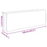 vidaXL Coussin de palette pour dossier crème 120x40x12 cm en tissu Oxford