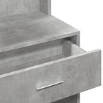 vidaXL Coiffeuse avec armoire gris béton 80x35x132 cm