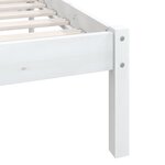 vidaXL Cadre de lit Blanc Bois de pin massif 140x190 cm