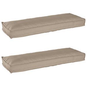 vidaXL Coussins de palettes pour banc 2 Pièces Taupe 120x40x8 cm en tissu Oxford