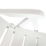 vidaXL Chaises inclinables de jardin lot de 6 Plastique Blanc