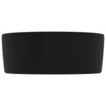 vidaXL Lavabo rond de luxe Noir mat 40x15 cm Céramique