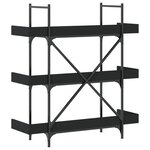 vidaXL Bibliothèque à 3 niveaux noir 100x33x108 5 cm bois d'ingénierie