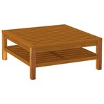 Salon de jardin meuble d'extérieur ensemble de mobilier 7 pièces avec coussin crème bois d'acacia solide 02_0017058