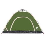 vidaXL Tente de camping 4 personnes vert libération rapide