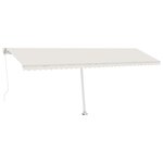 vidaXL Auvent manuel rétractable sur pied 600x350 cm Crème