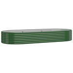 vidaXL Lit surélevé de jardin Acier enduit de poudre 249x100x36cm Vert