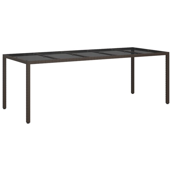 vidaXL Table de jardin Marron 250x100x75 cm Poly Rattan