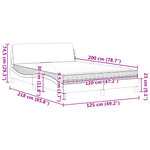 vidaXL Lit avec matelas bleu 120x200 cm velours