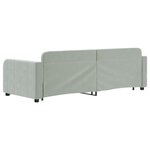 vidaXL Lit de jour avec gigogne sans matelas gris clair 80x200 cm