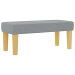vidaXL Lit à ressort avec matelas et banc gris clair 100x200 cm tissu