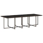 vidaXL Ensemble à manger de jardin avec coussins 15 Pièces marron rotin