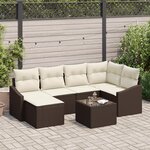 vidaXL Ensemble de canapé de jardin 6 pièces avec coussins gris en rotin synthétique