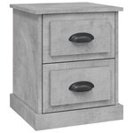 vidaXL Table de chevet gris béton 39x39x47 5 cm bois d'ingénierie