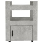 vidaXL Chariot de cuisine Gris béton 60x45x80 cm Bois d'ingénierie
