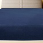 vidaXL Drap-housse Jersey Bleu marine 180x200 cm Coton