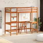 vidaXL Lit superposé sans matelas cire marron 80x200 cm pin massif