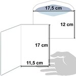 Carte dorée bonne année meilleurs vœux avec enveloppe collage étoile relief 3d