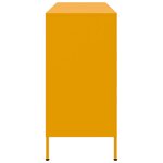 vidaXL Buffet jaune moutarde 100 5x39x79 cm acier laminé à froid