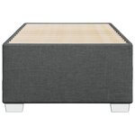 vidaXL Cadre de lit Gris foncé 90x190 cm Tissu