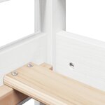 vidaXL Lit de jour avec toit blanc 90x200 cm bois de pin massif