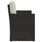 vidaXL Banc de jardin avec coussins Noir 105 cm Résine tressée