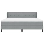 Lit Box Spring vidaXL avec Matelas Gris Clair 180x200 cm Tissu