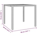 vidaXL Ensemble de bistro de jardin 3 Pièces coussins beige poly rotin
