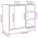 vidaXL Armoire de lavabo blanc 63x29x55 cm bois d'ingénierie