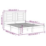 vidaXL Cadre de lit sans matelas blanc 160x200 cm bois de pin massif