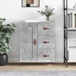 vidaXL Buffet gris béton 69 5x34x90 cm bois d'ingénierie