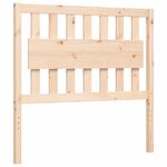 vidaXL Cadre de lit et tête de lit 100x200 cm bois massif