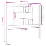 vidaXL Tête de lit 106x4x100 cm Bois massif de pin