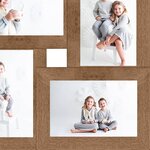 vidaXL Collage de cadres photo pour photo de 4x(13x18 cm) Marron MDF