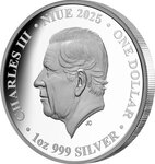 Pièce de monnaie en Argent 1 Dollar g 31.1 (1 oz) Millésime 2025 Seasons SUMMER
