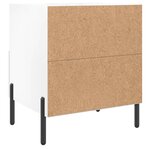 vidaXL Tables de chevet 2 Pièces blanc brillant 40x35x47 5 cm