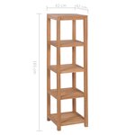 vidaXL Support de rangement de bain 4 niveaux teck massif 42x42x165 cm
