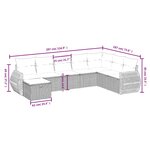 vidaXL Salon de jardin avec coussins 8 Pièces beige résine tressée