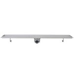 vidaXL Drain de douche linéaire 2 pc 930 x 140 mm Acier inoxydable