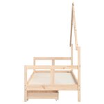 vidaXL Cadre de lit pour enfants gris 80x200 cm bois de pin massif