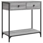 vidaXL Table console sonoma gris 75x34 5x75 cm bois d'ingénierie