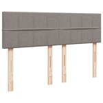 vidaXL Sommier à lattes de lit avec matelas Taupe 160x200 cm Tissu