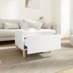 vidaXL Tables d'appoint 2 Pièces Blanc 50x46x35 cm Bois d'ingénierie